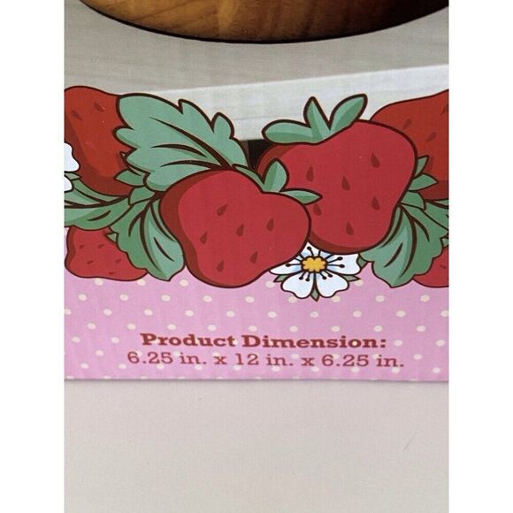 Strawberry Shortcake Candle Warmer Lamp Glass Shade Wood Base W/ Timer VIRAL NEW main image 3
